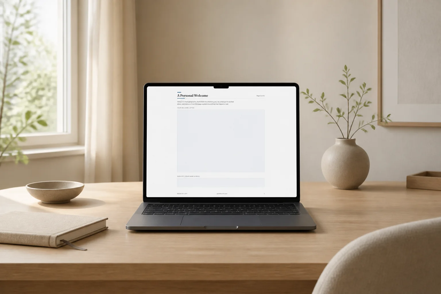 Fill in the prompts: the product in use (render)