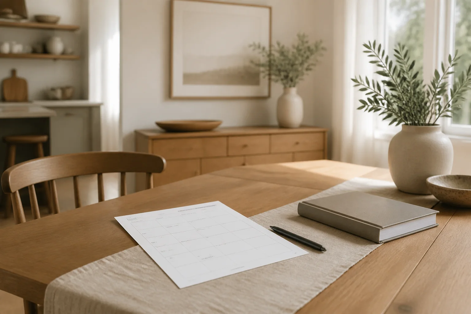 Plan the week in ten minutes: the product in use (render)